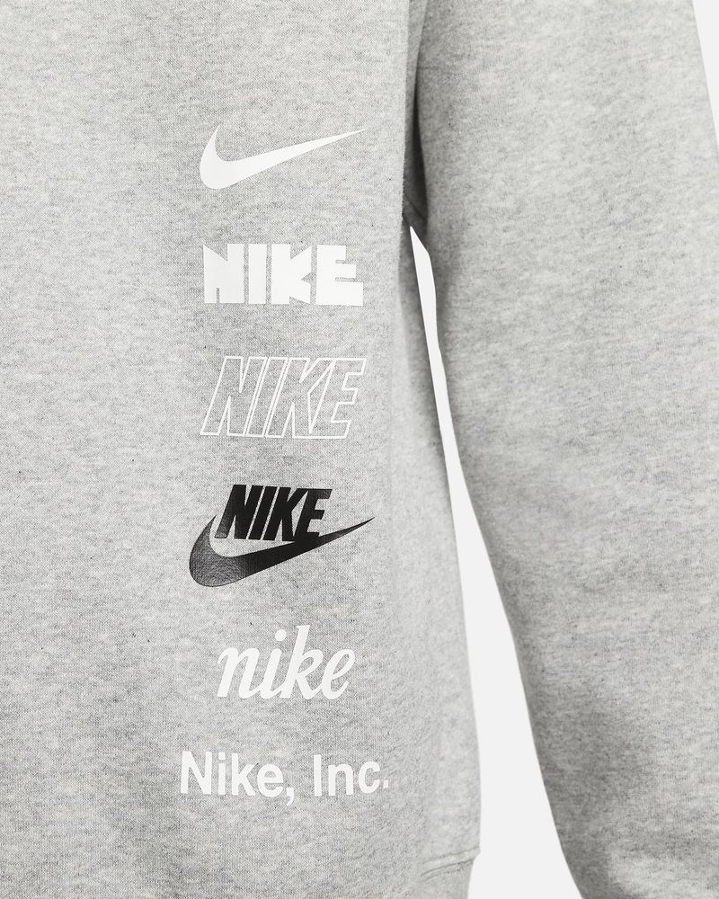 Sweat-shirt Nike Sportswear Club Fleece Gris pour homme