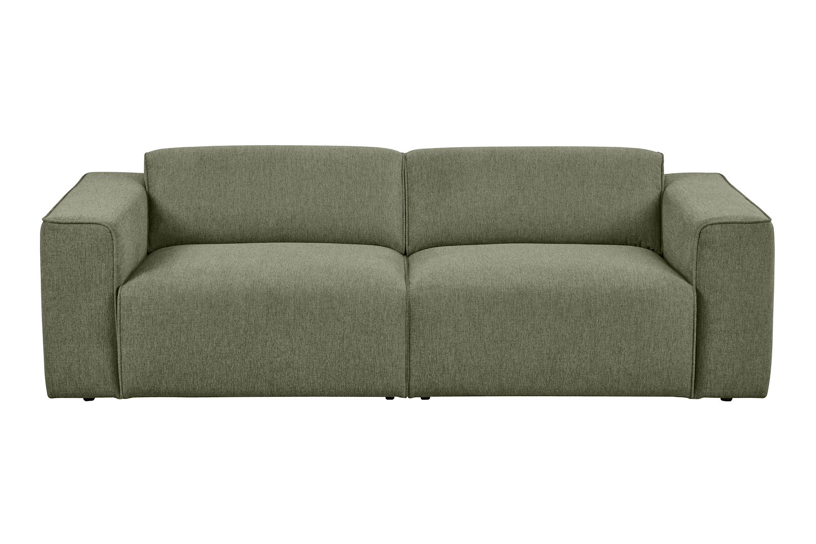 Enjoy 3-seter sofa 3-seter i tekstil Brego 77 grønn med sorte ben
