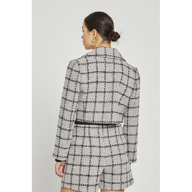 Bruuns Bazaar DoxaBBNanyas short blazer Sand - check