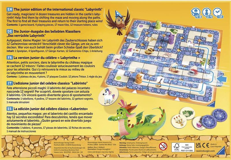 Bordspel - Labyrinth - 2-4 Spelers - Voor Kinderen vanaf 4 Jaar