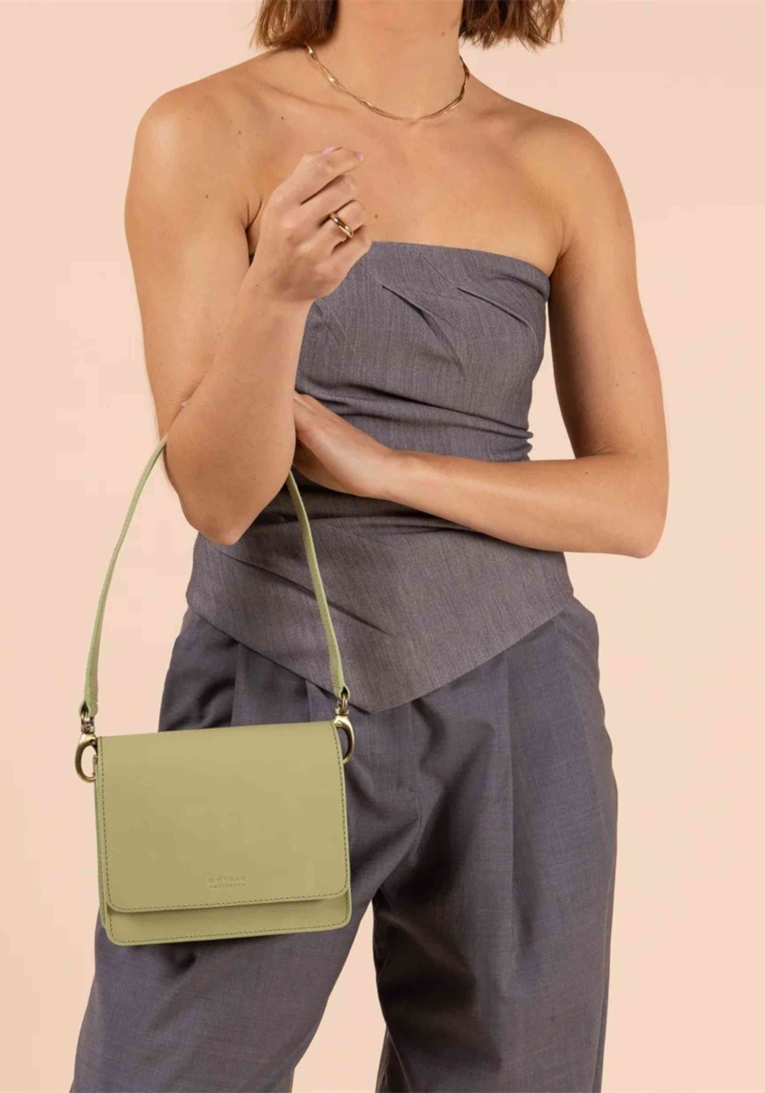 O My Bag Handtasche Audrey Mini Tea Green Classic Leather