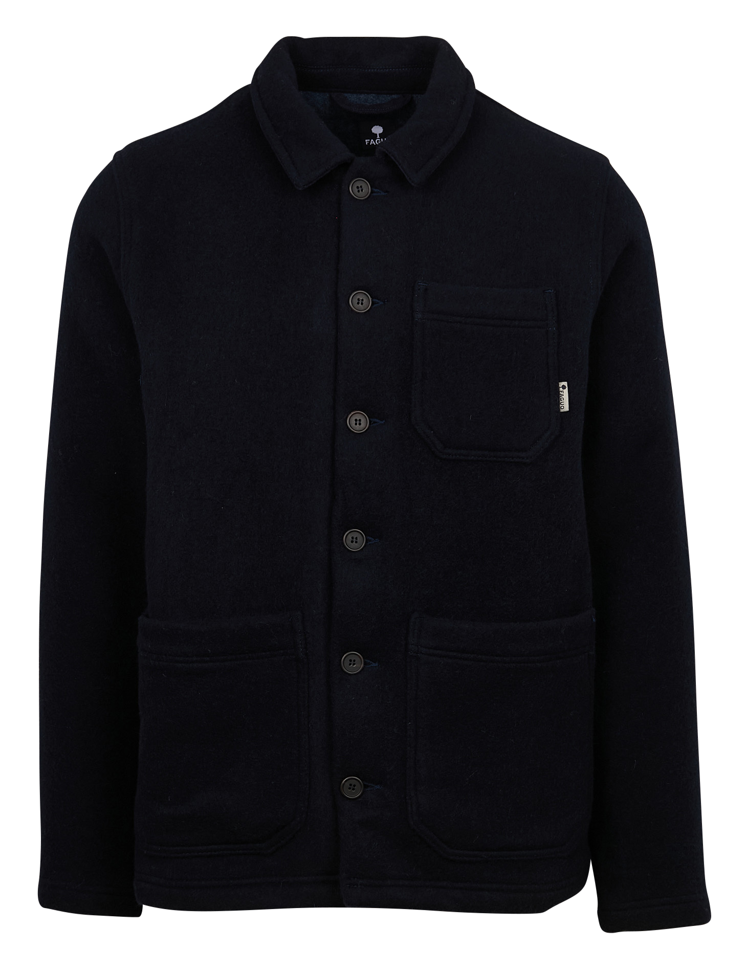 LORGE - Veste col classique en laine mélangée | Bleu