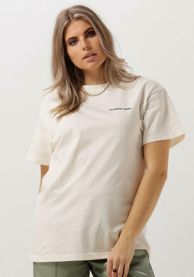 COLOURFUL REBEL witte colourful rebel t-shirt sol der sur broxy tee