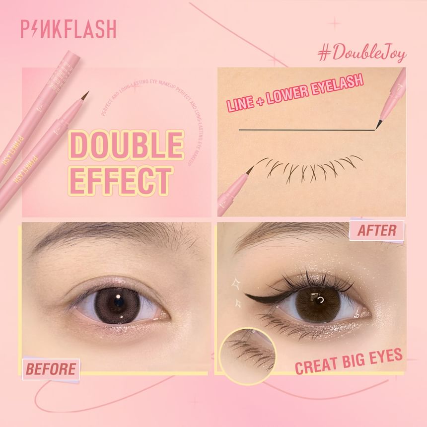 PINKFLASH - Hypersharp Snel drogende vloeibare eyeliner - 2 kleuren
