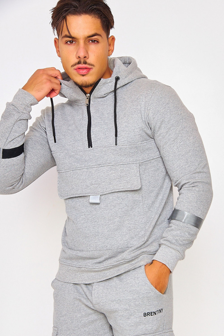 Ensemble Brentiny gris sweat zippé + jogging