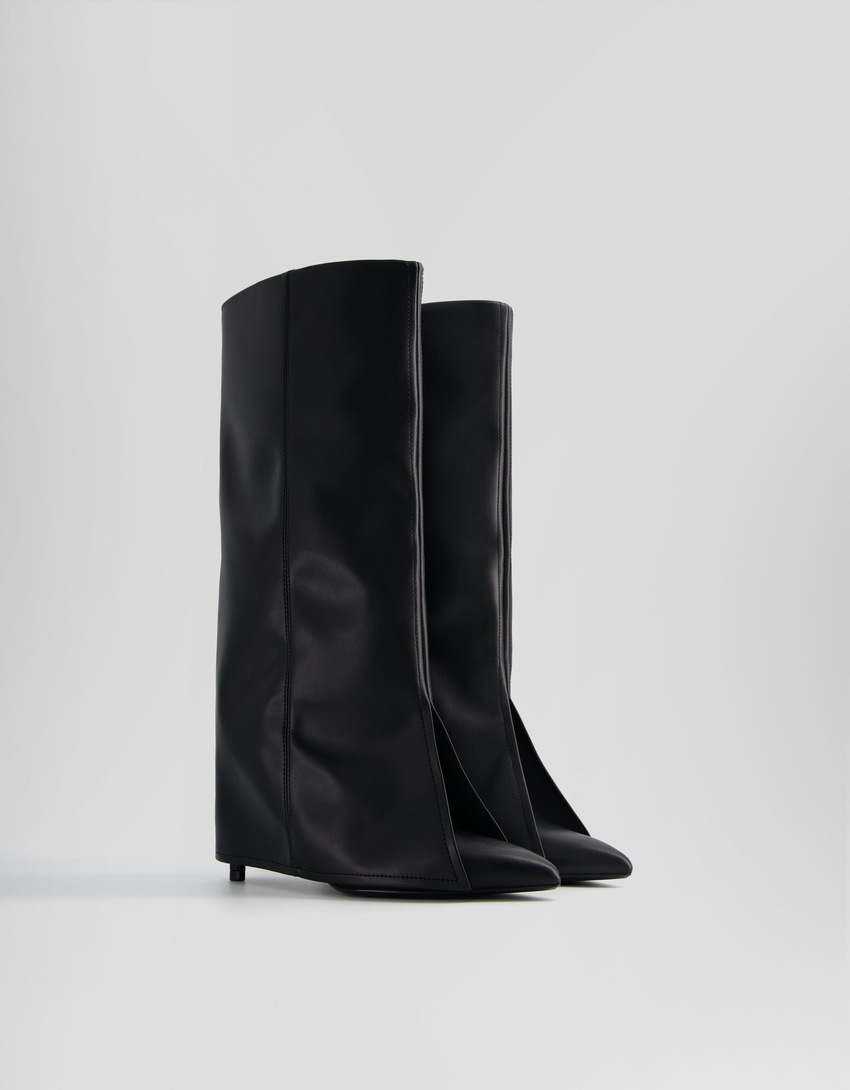 Botas de salto alto dobráveis