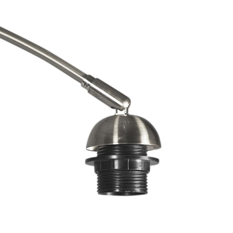 Moderne wandlamp staal zonder kap - Boog
