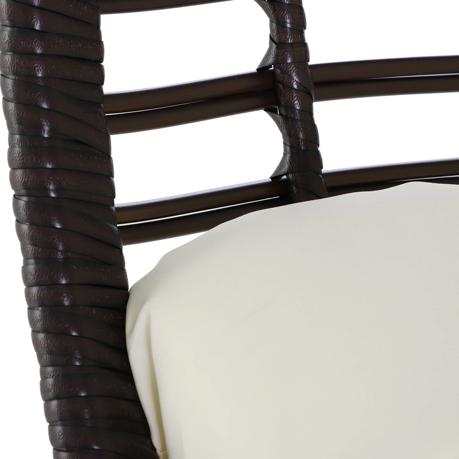 Outsunny Gartensessel in Tropfen Design braun, beige