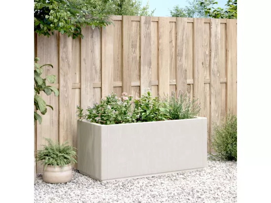 Jardinière blanc 80x36x35 cm PP