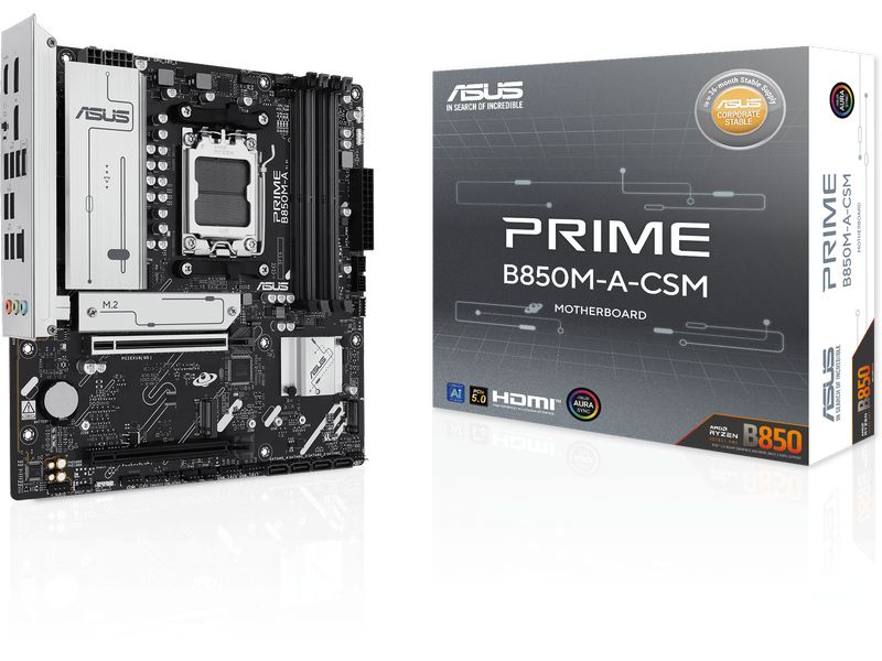 ASUS Mainboard PRIME B850M-A-CSM Micro ATX-Mainboard mit B850-Chipsatz