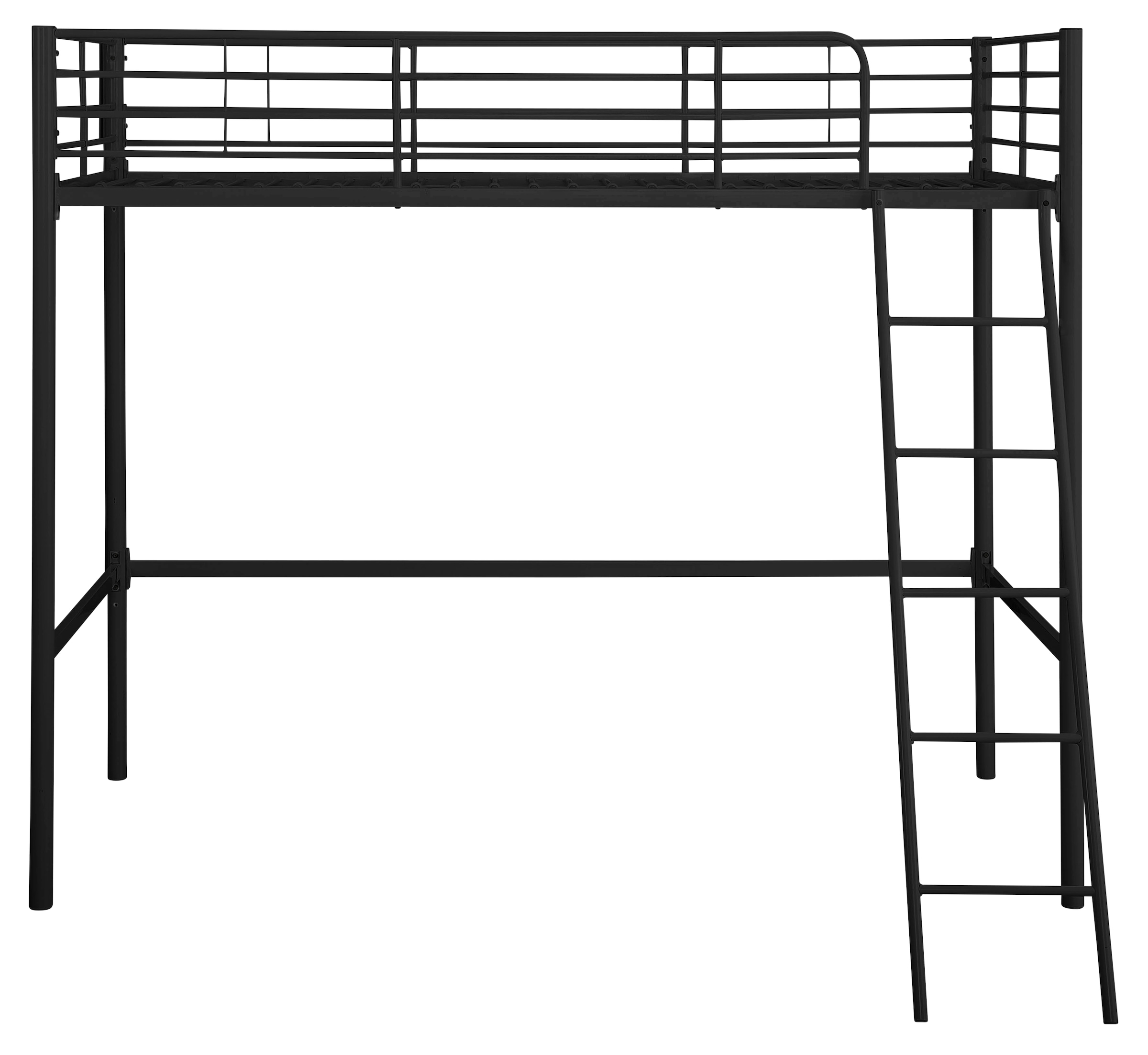 Home affaire Hochbett »Hayo, Topseller! Zeitloses Metallbett, in mehreren Farben« Gesamtmasse (B/T/H) ca. 208/159/186 cm,  inkl. Lattenrost, Absturzsicherung und Leiter aus Metall