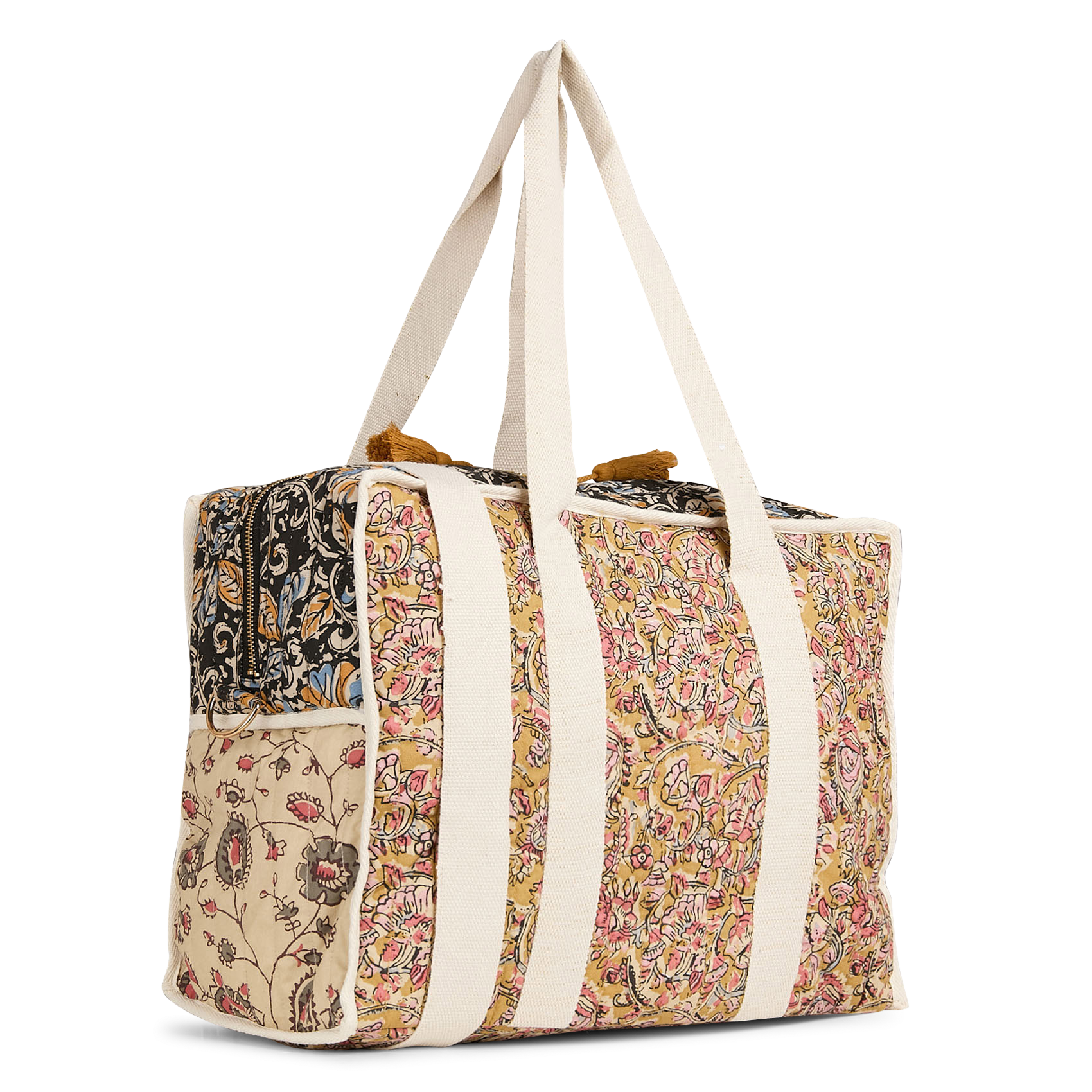 LILIO - Sac matelassé à imprimé fleuri en coton bio | Multicolore