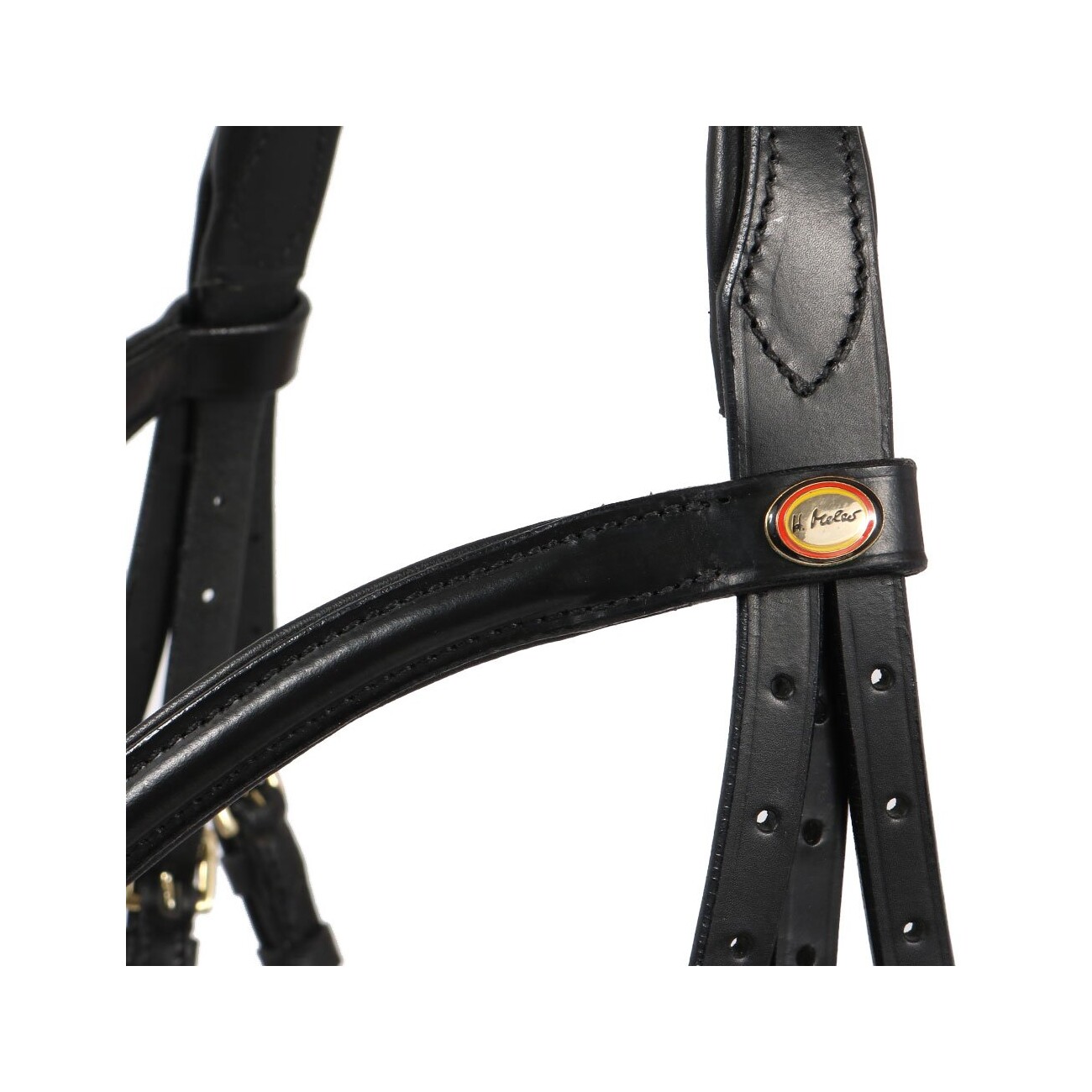 Hans Melzer Horse Equipment Hans Melzer Trense Bad Harzburg schwarz/messing WB EXTRA (KB-Kaltblut)