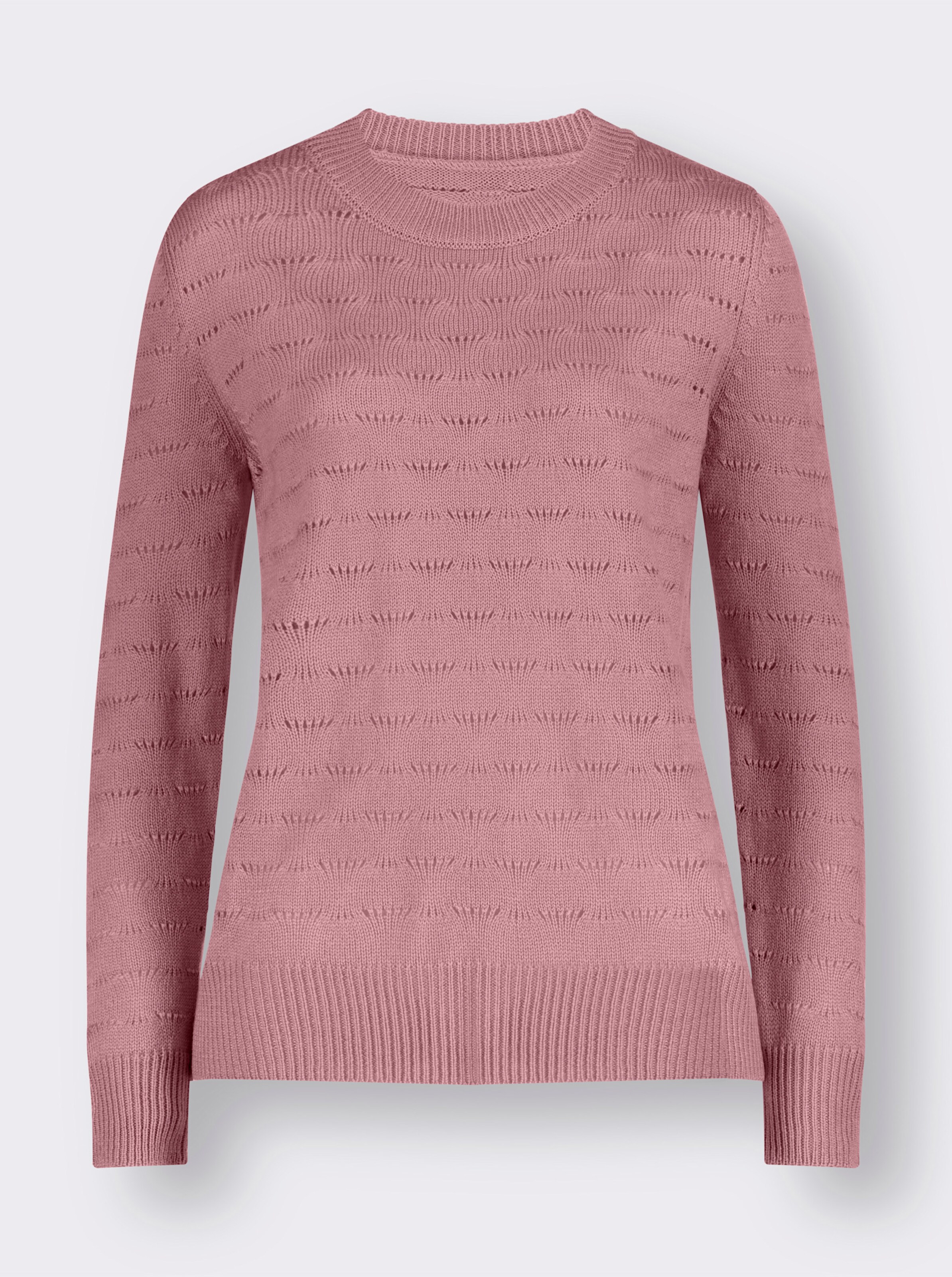 Ajourpullover mit Rundhals-Ausschnitt
