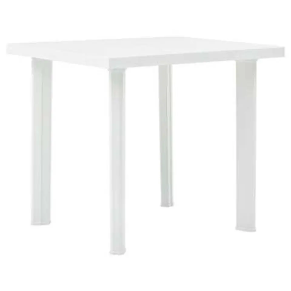 vidaXL - Tuintafel - Wit - Kunststof