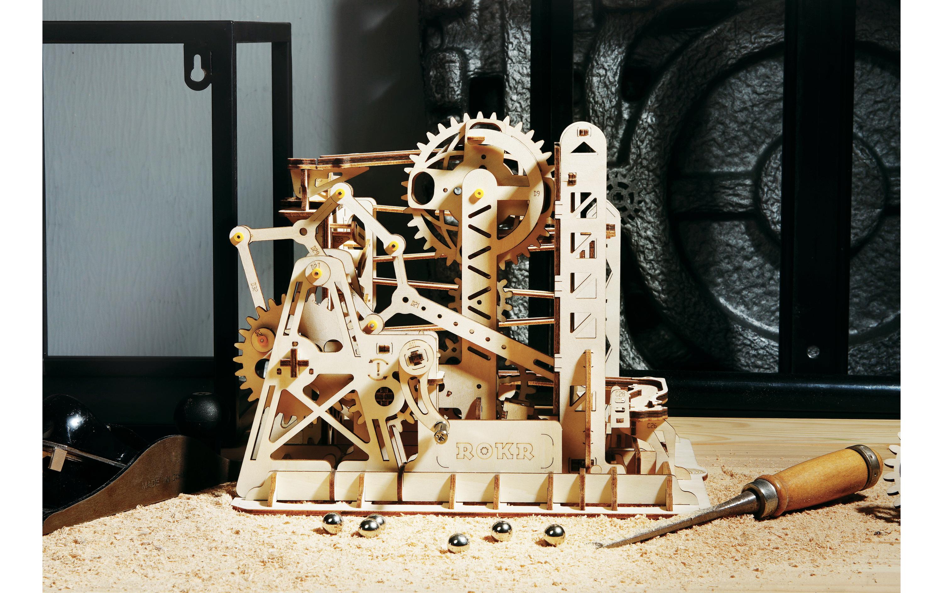 Bausatz Marble Explorer Kugelbahn3D-Puzzle aus lasergeschnittenen Holzteilen