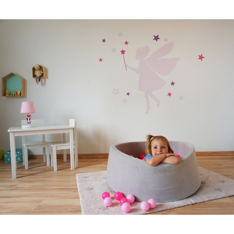 knorr toys® Bällebad soft - Grey - 300 balls soft pink grau