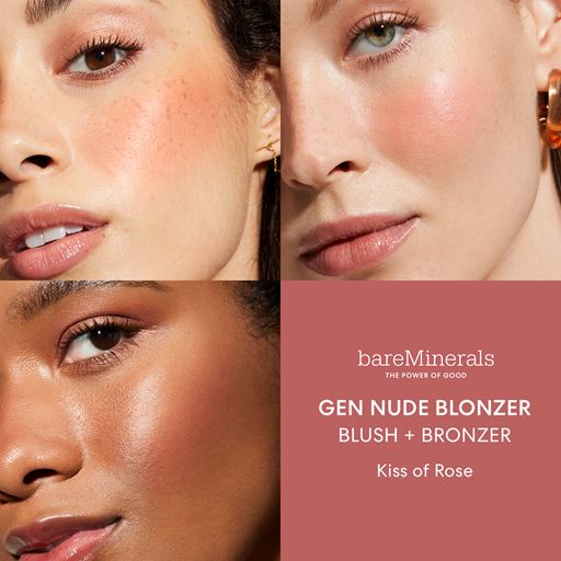 bareMinerals Gen Nude Bronzer/Blush, Kiss Of Rose