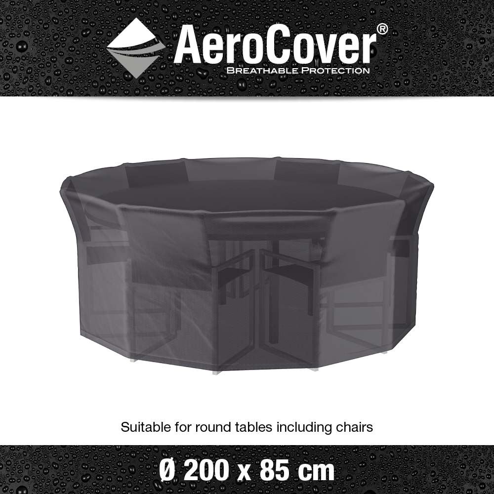 Housse de protection respirante pour table de jardin pour table ø200xh85 cm