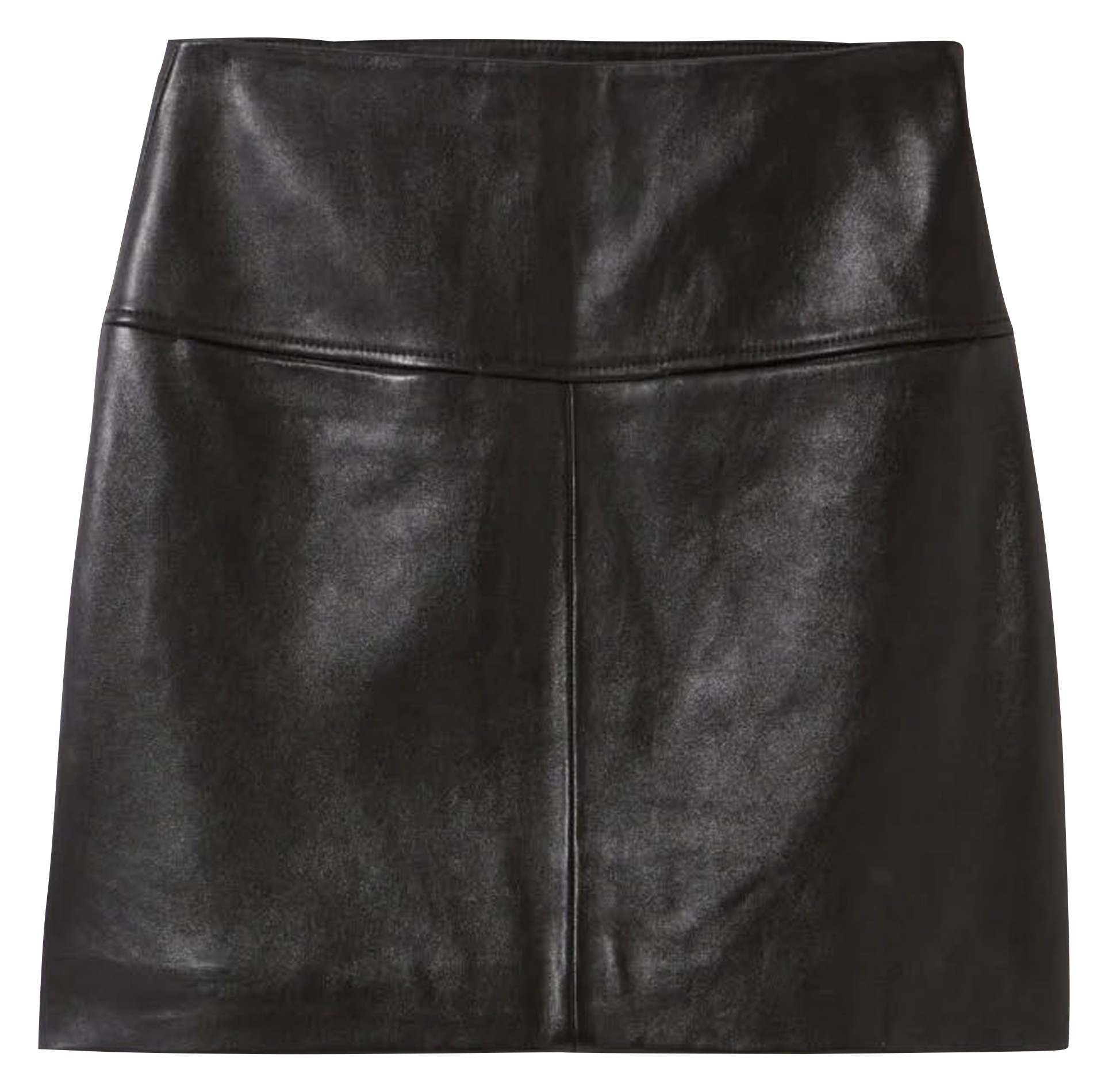 Jupe courte en cuir| Noir
