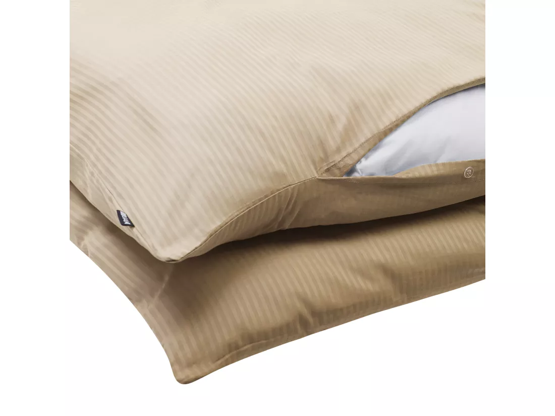 Ensemble de housses de couette AVONDALE Satin de coton 220 x 240 cm Beige