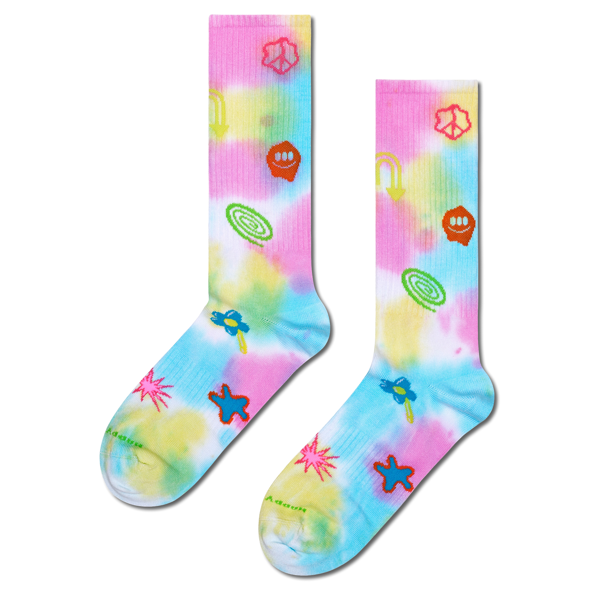 HYPER TIE-DYE - Chaussette tie and dye en coton mélangé | Blanc