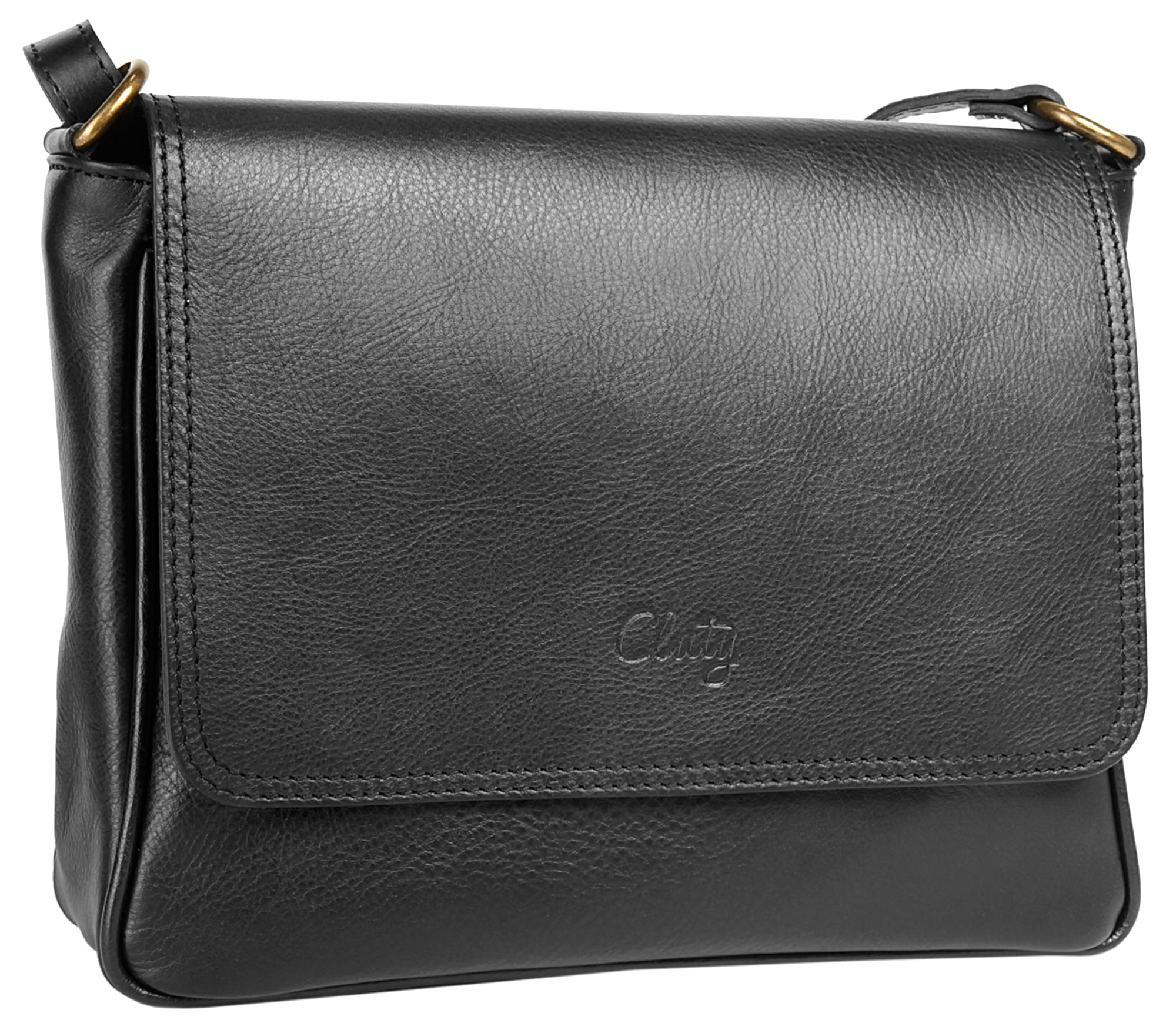 Cluty Umhängetasche echt Leder, Made in Italy