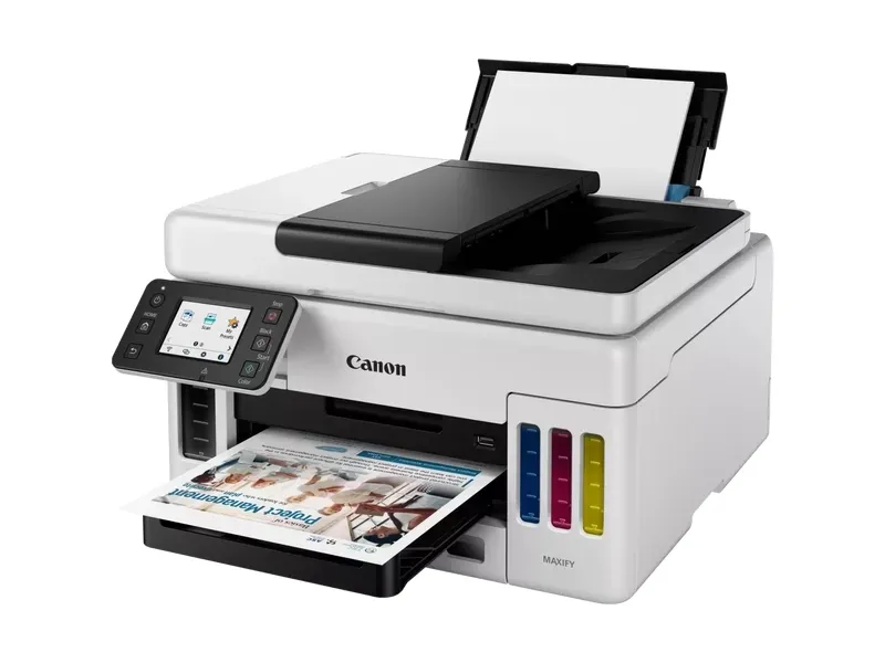 Canon MAXIFY GX6050 - Multifunktionsprinter - farve - blækprinter - kan genopfyldes - Legal (216 x 356 mm)/A4 (210 x 297 mm) (original) - A4/Legal (medie) - op til 24 ipm (udskriver) - 350 ark - LAN, Wi-Fi(n), USB 2.0, USB vært