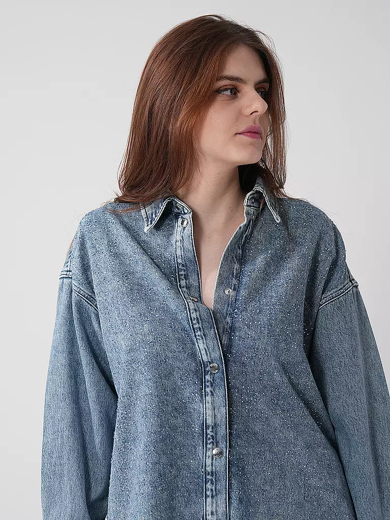 BOSS Jeansbluse C_DENIM blau