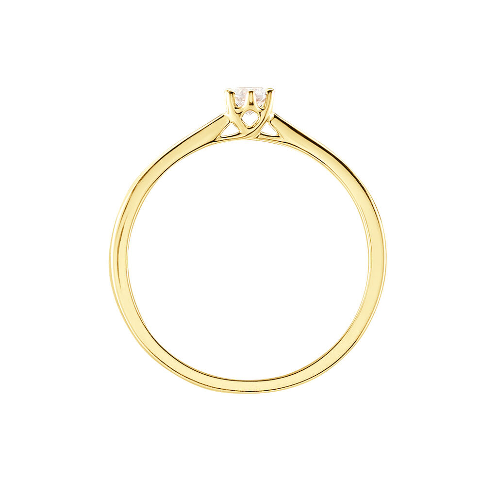 Bague Solitaire Athena Or Jaune Diamant