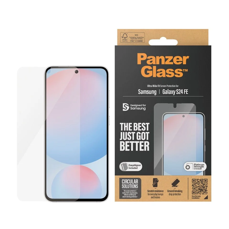 PanzerGlass - Skærmbeskyttelse - Samsung Galaxy S24 FE - Ultra-Wide Fit