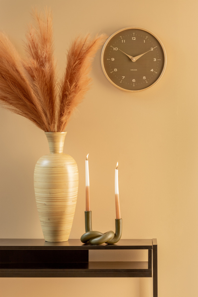 Wall Clock Osado Dome KA5995BK Black wood