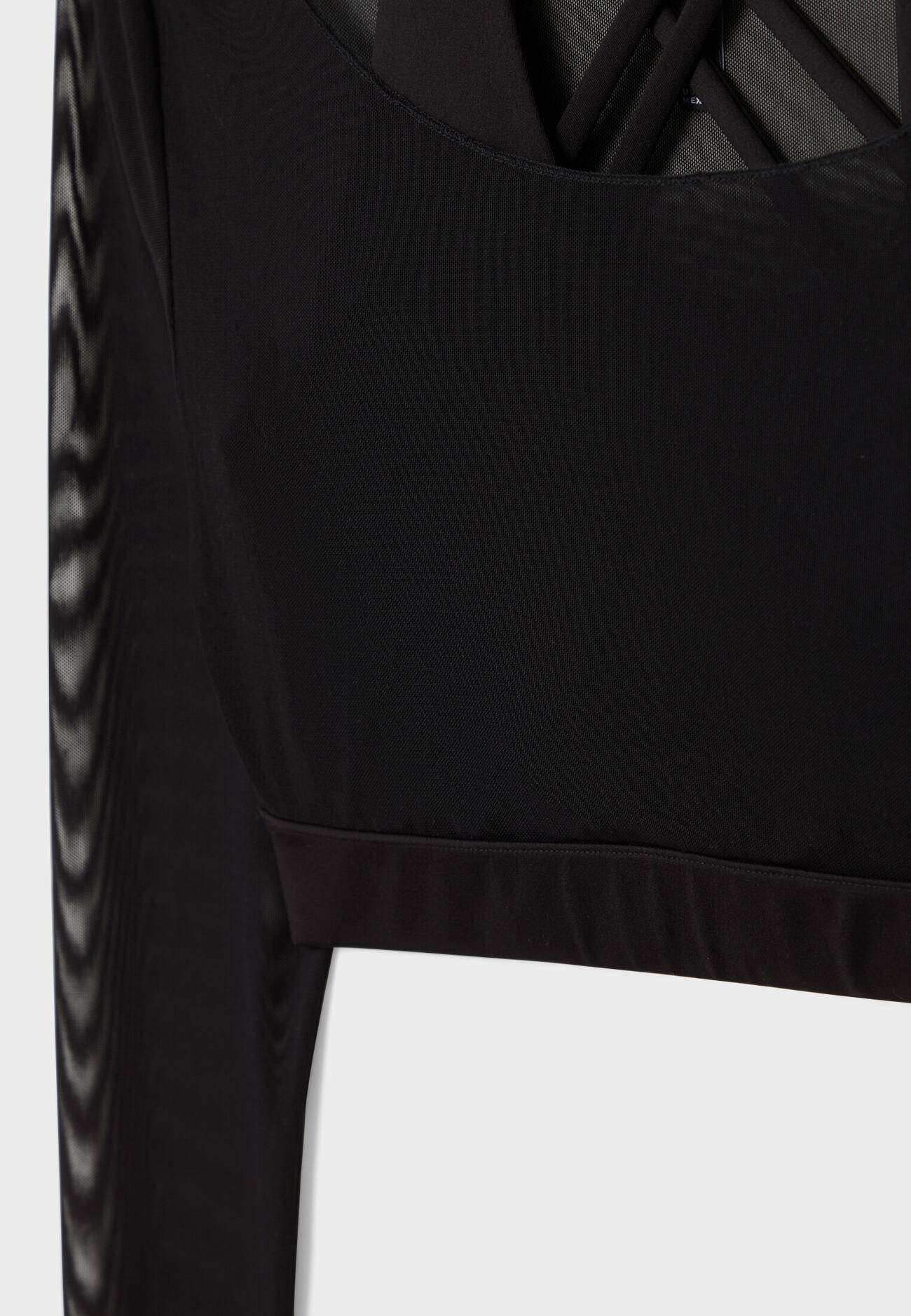 Top de tule contrastante