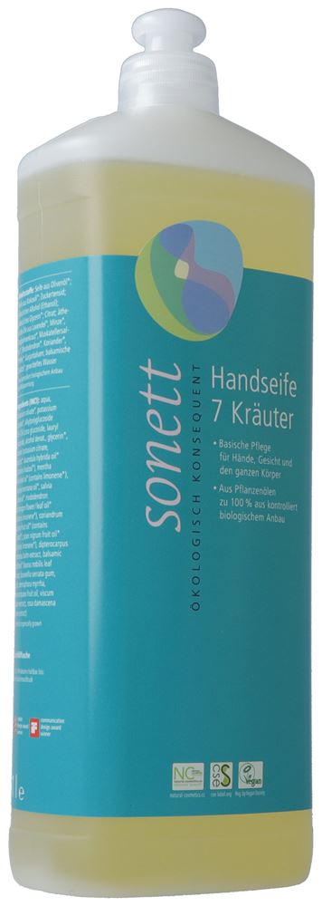 SONETT Handseife 7 Kräuter Nachfüllflasche 1 lt