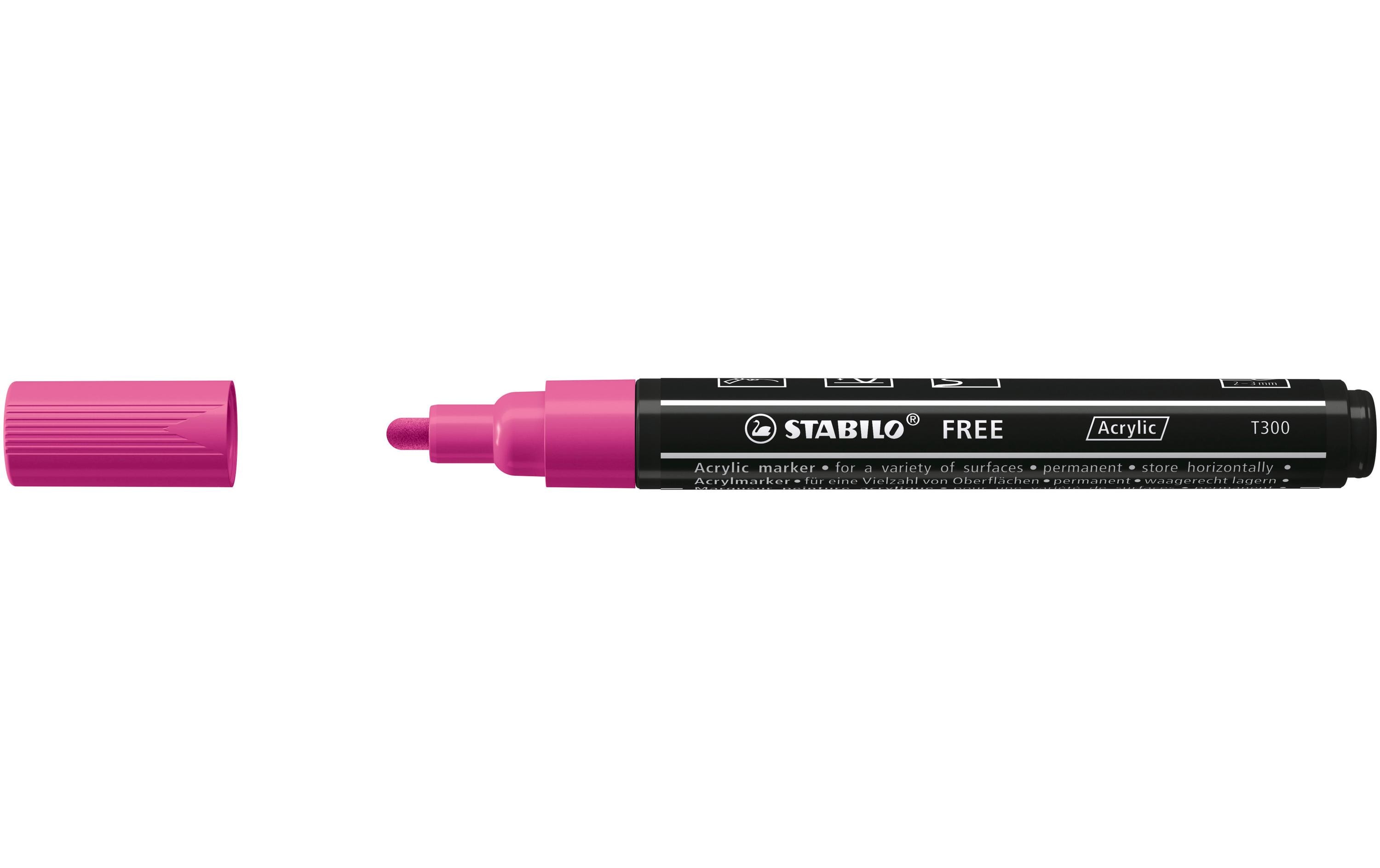 Acrylmarker Free Acrylic T300 LilaMarker mit pigmentierter, wasserbasierter Tinte
