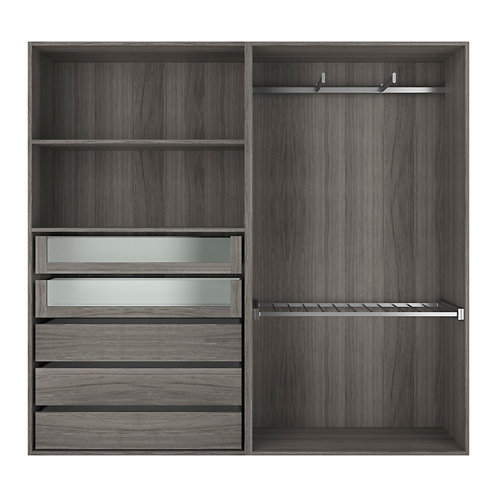Caisson chêne grisé GoodHome Atomia H. 187,5 x L. 100 x P. 45 cm