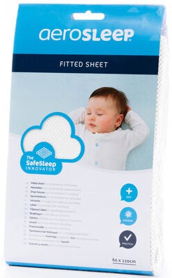AeroSleep SafeSleep Stretchlaken 40x90, Hvit