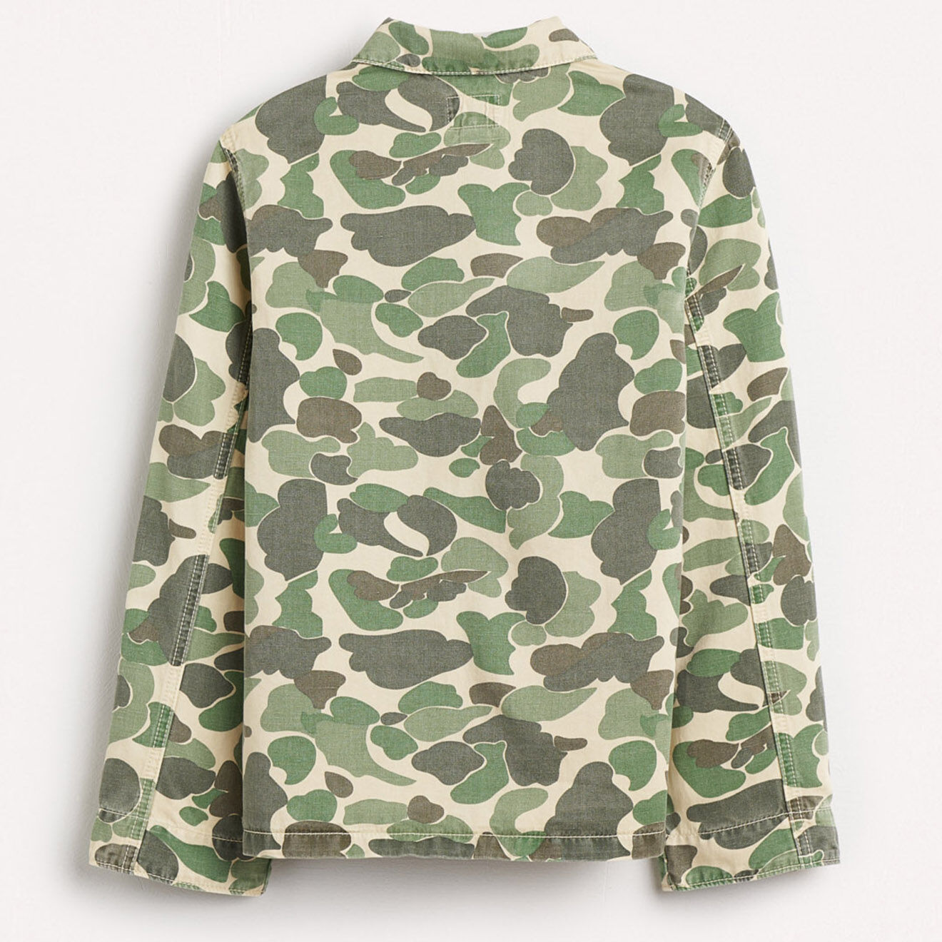 Bellerose Surchemise en Coton & Chanvre Phillip camouflage kaki