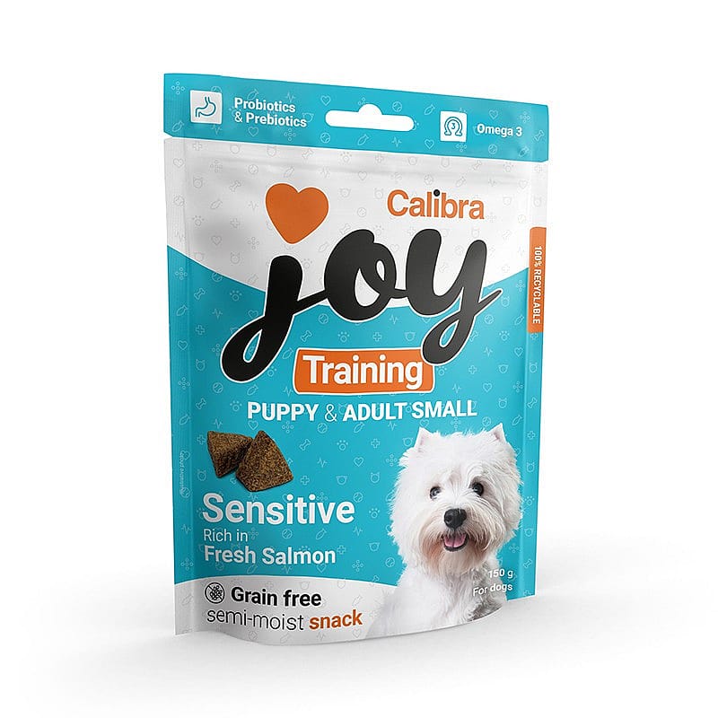 Calibra Joy Dog Training Sensitive Puppy & Adult Small Zalm 150 gram | 15574