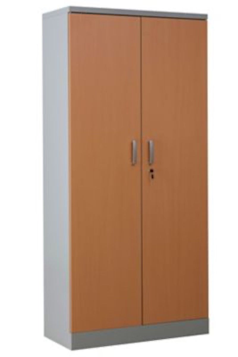 PROREGAL Beetle archiefkast met 4 legplanken, afmetingen (H x B x D): 195 x 92 x 42 cm, grijs & beuken
