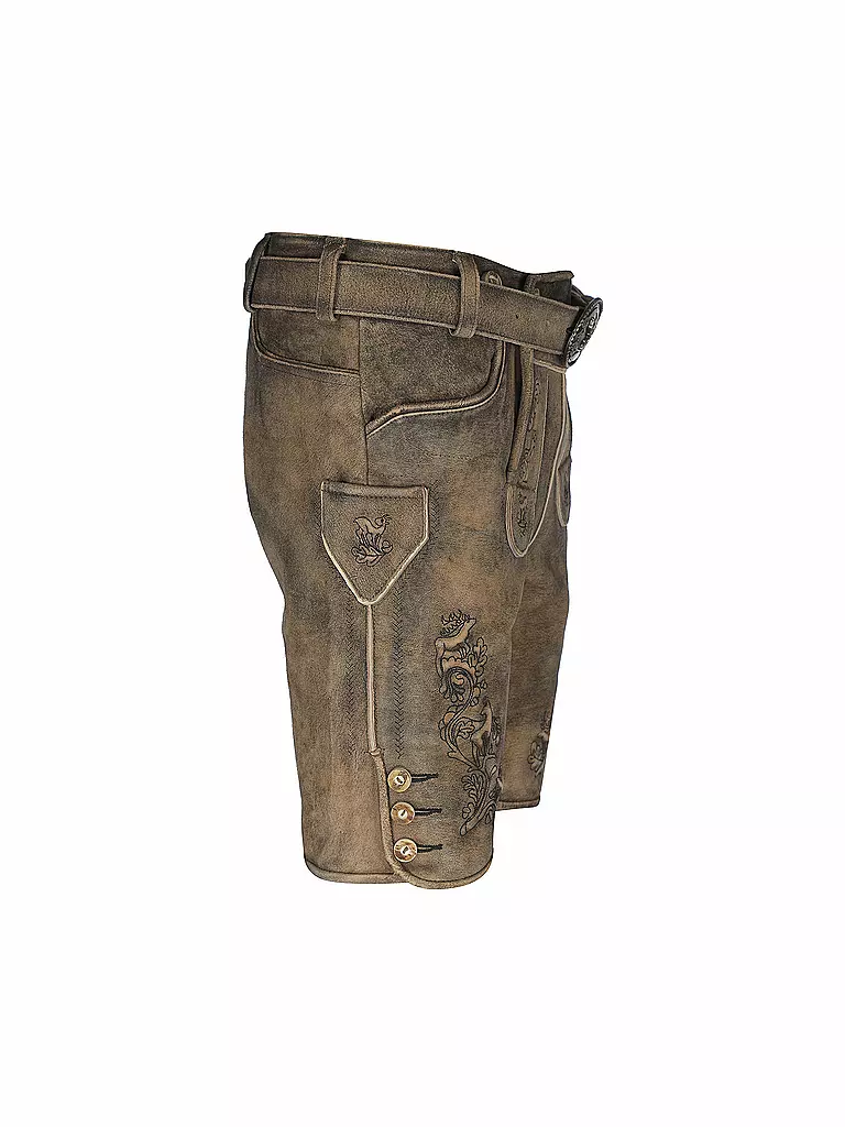 GWEIH & SILK Lederhose JULIAN braun