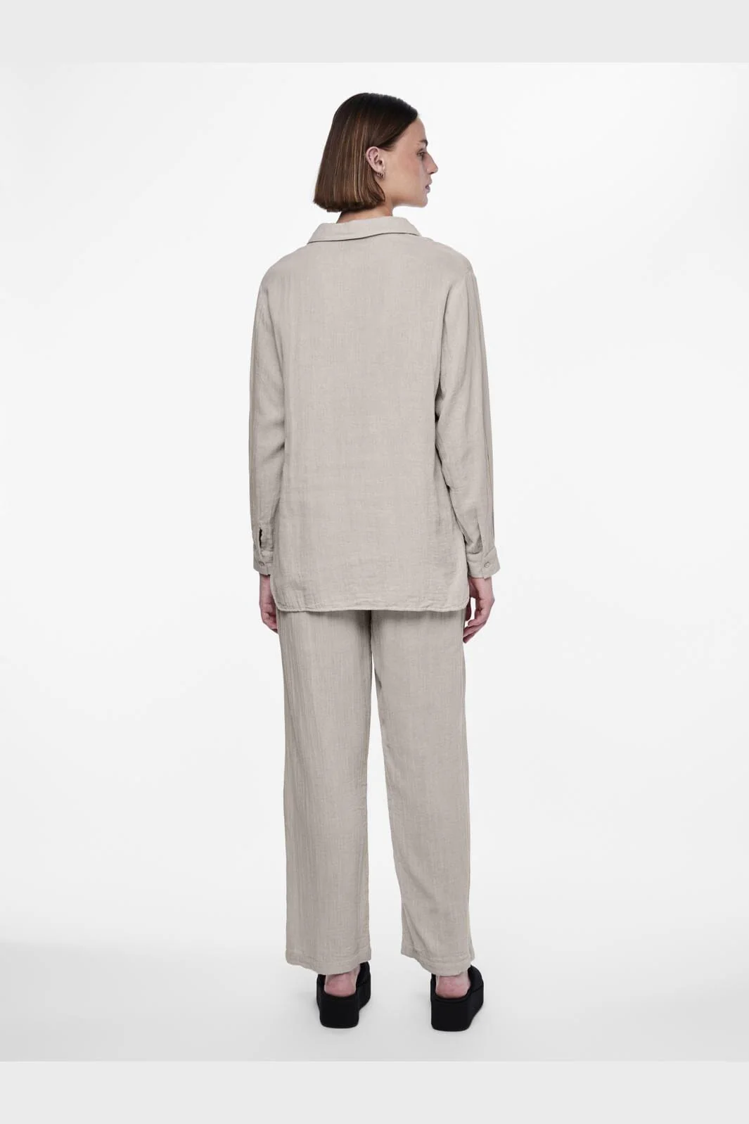 Pieces Pcmastina Ls Relaxed Shirt 4475446 silver gray
