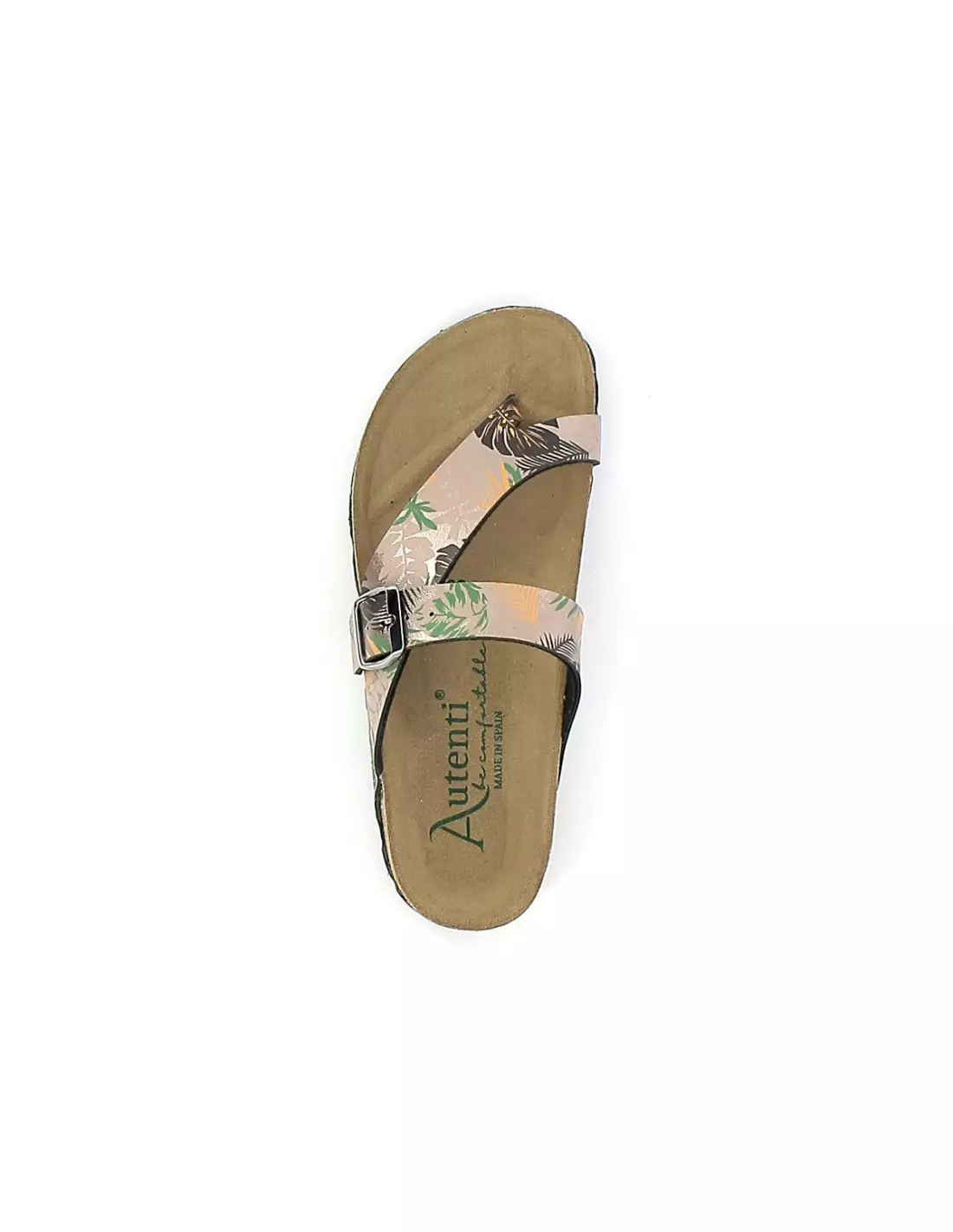 AUTENTI 7923 - Sandales & nu-pieds Marronfleuri