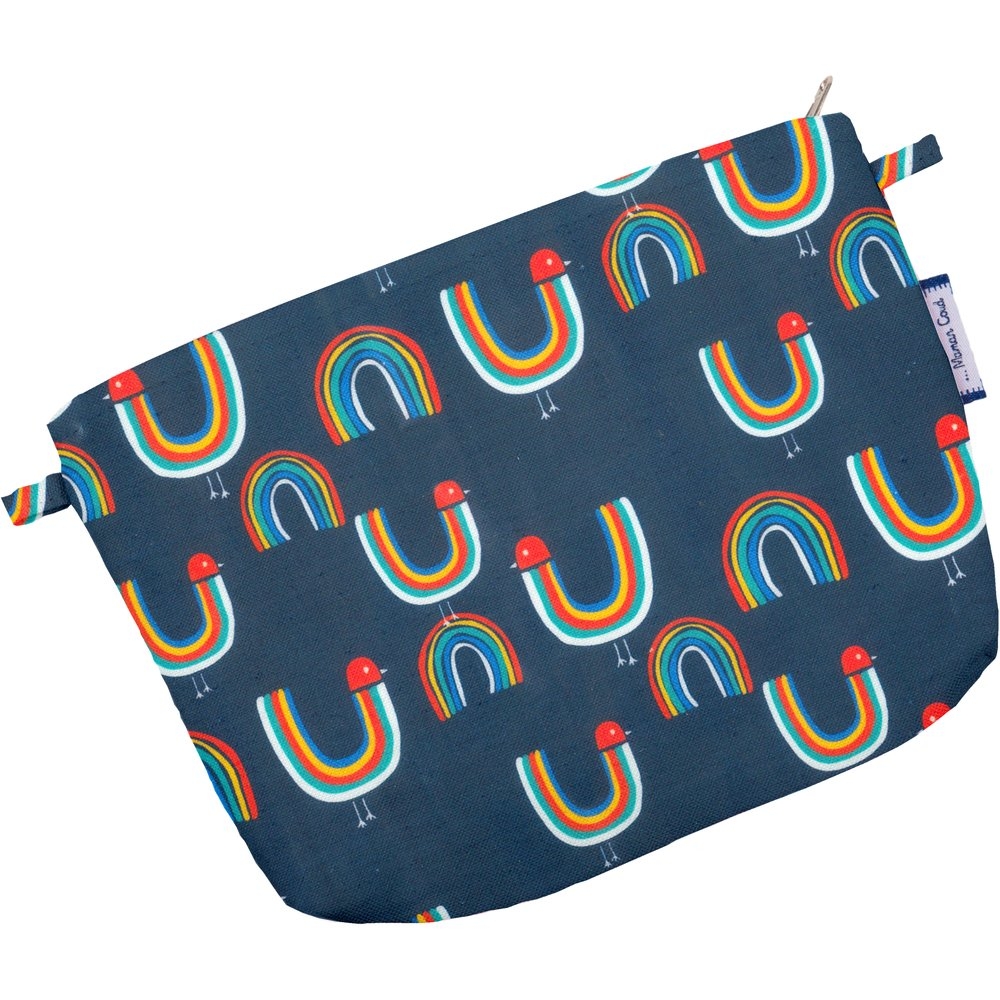 Mini Pochette Tissu Poules En Ciel