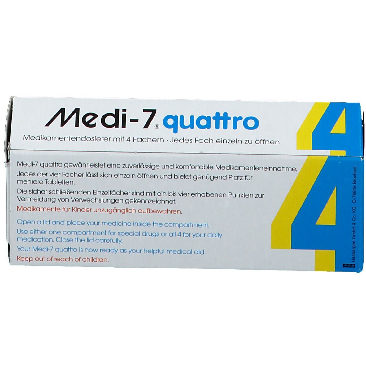 Medi-7® quattro Medikamentendosierer weiß