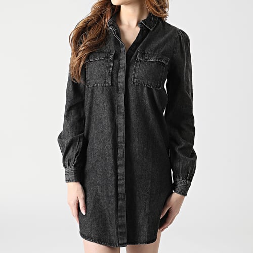 Robe Jean A Manches Longues Femme Meadow Life Gris Anthracite Chiné
