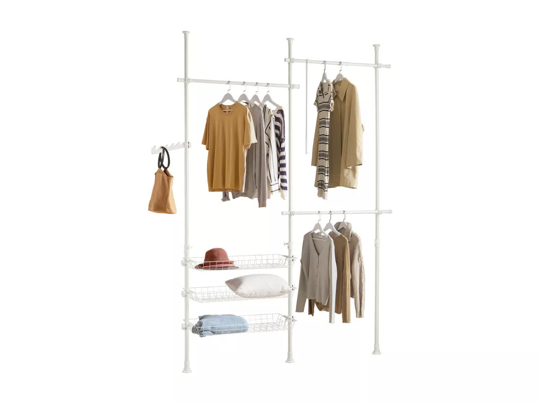 Télescopique Garde-Robe Système Herkule, Portant de vêtement, FRG34-W