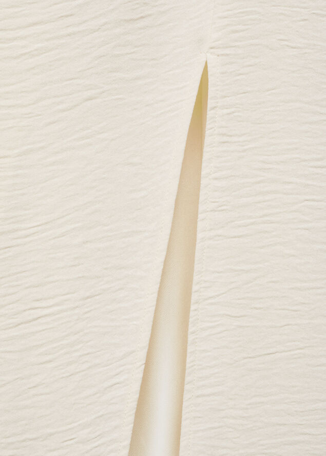 MANGO Off-the-shoulder draped dress White