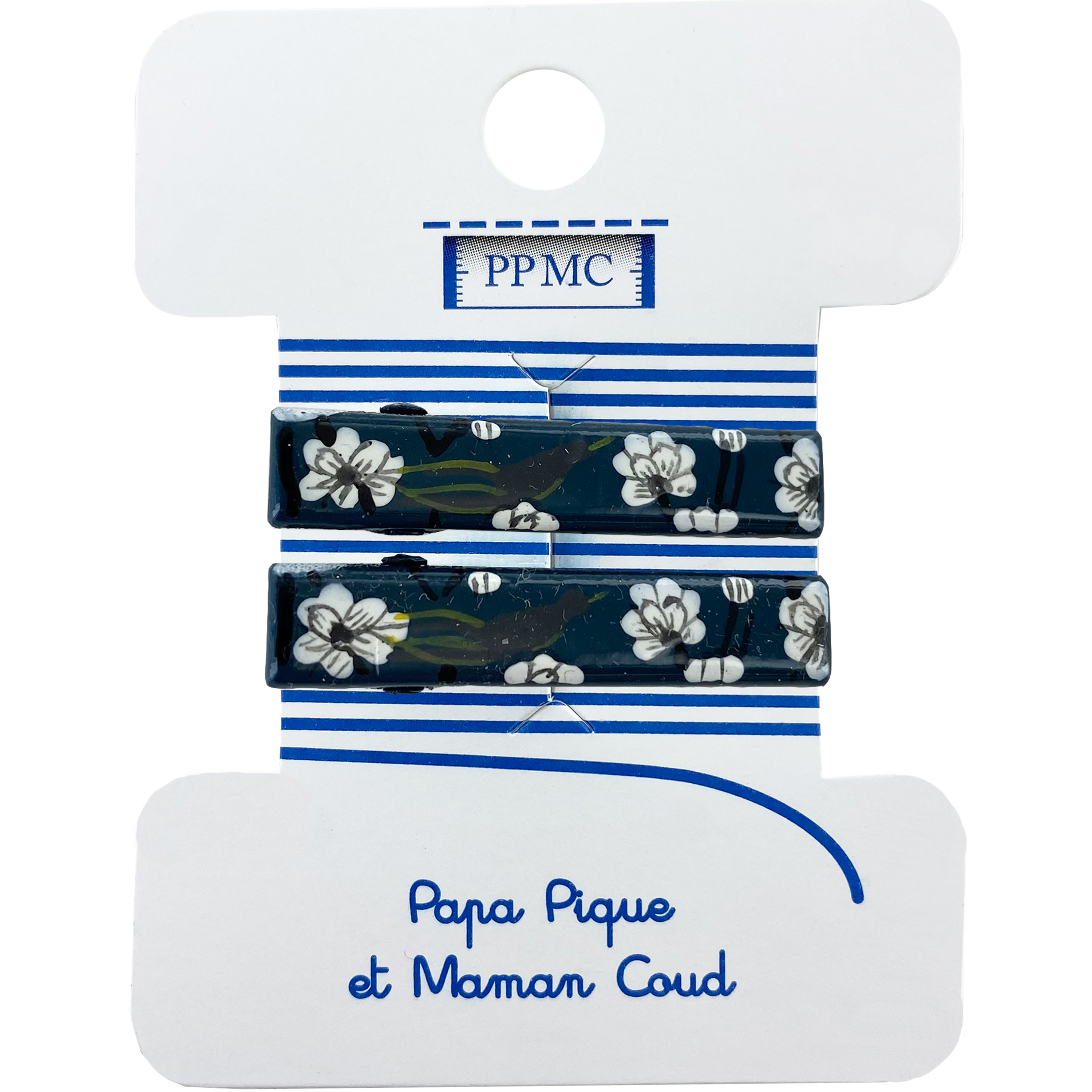 Petite Barrette Croco Paradis Bleu Cr062