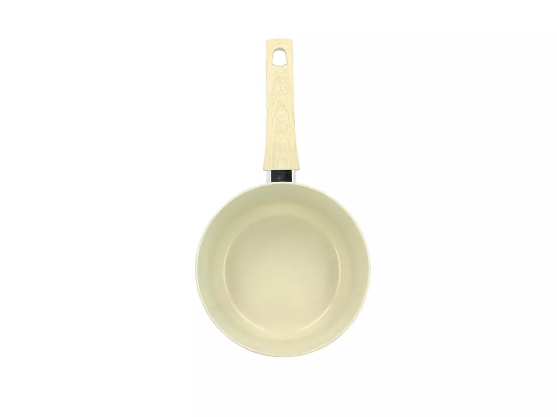 Menastyl - Casserole 20cm Colorama Creme- En Aluminium - Revetement Antiadhesif En Ceramique